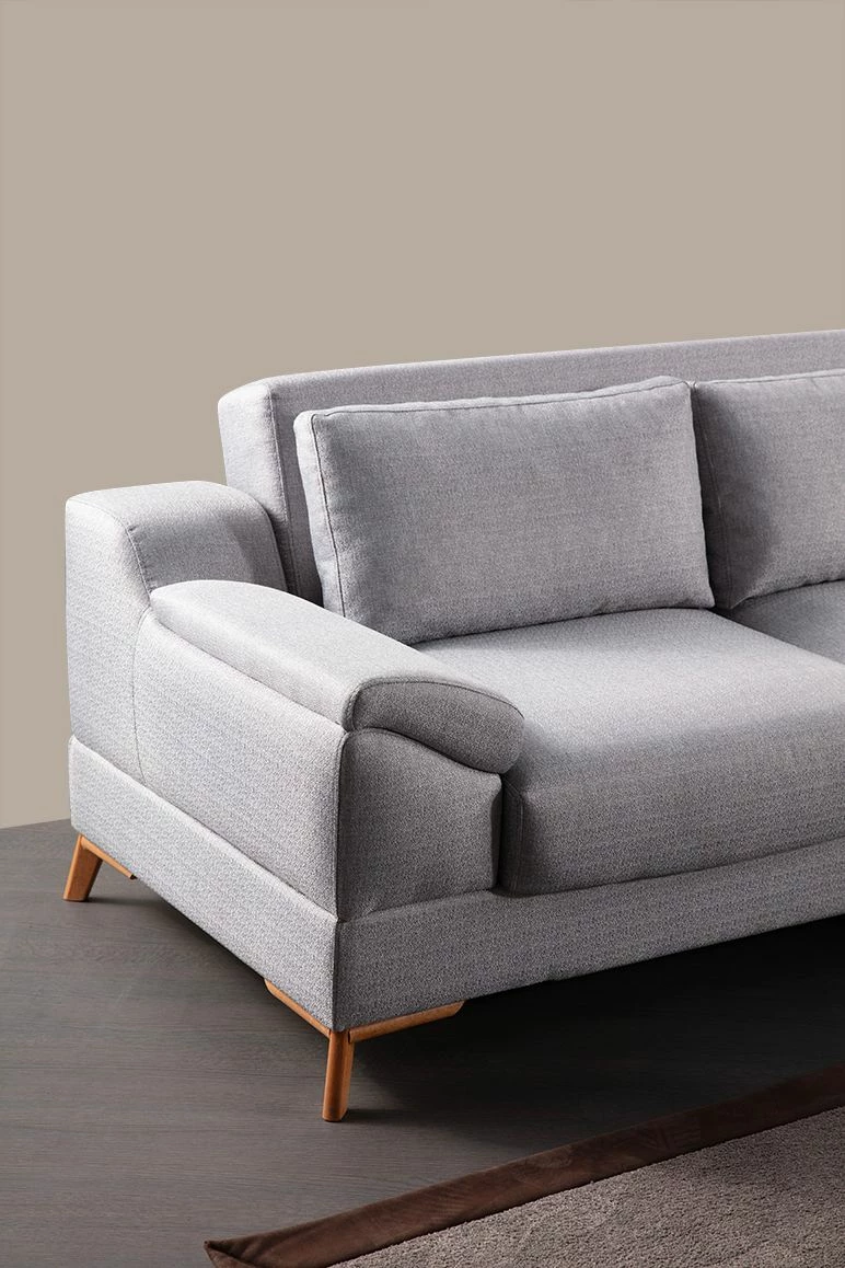Kënd divan-krevat Atelier del Sofa, ngjyrë gri, (L2 + Chl djathtas)