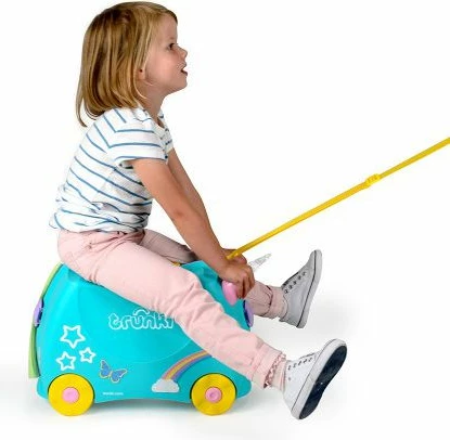 Valixhe për fëmijë Trunki Riding Unicorn TRU0109 18L, turkeze/kaltër