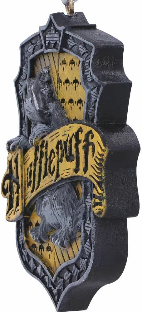 Ornament varës NEMESIS NOW Harry Potter Hufflepuff Crest, resin, e verdhë/zi