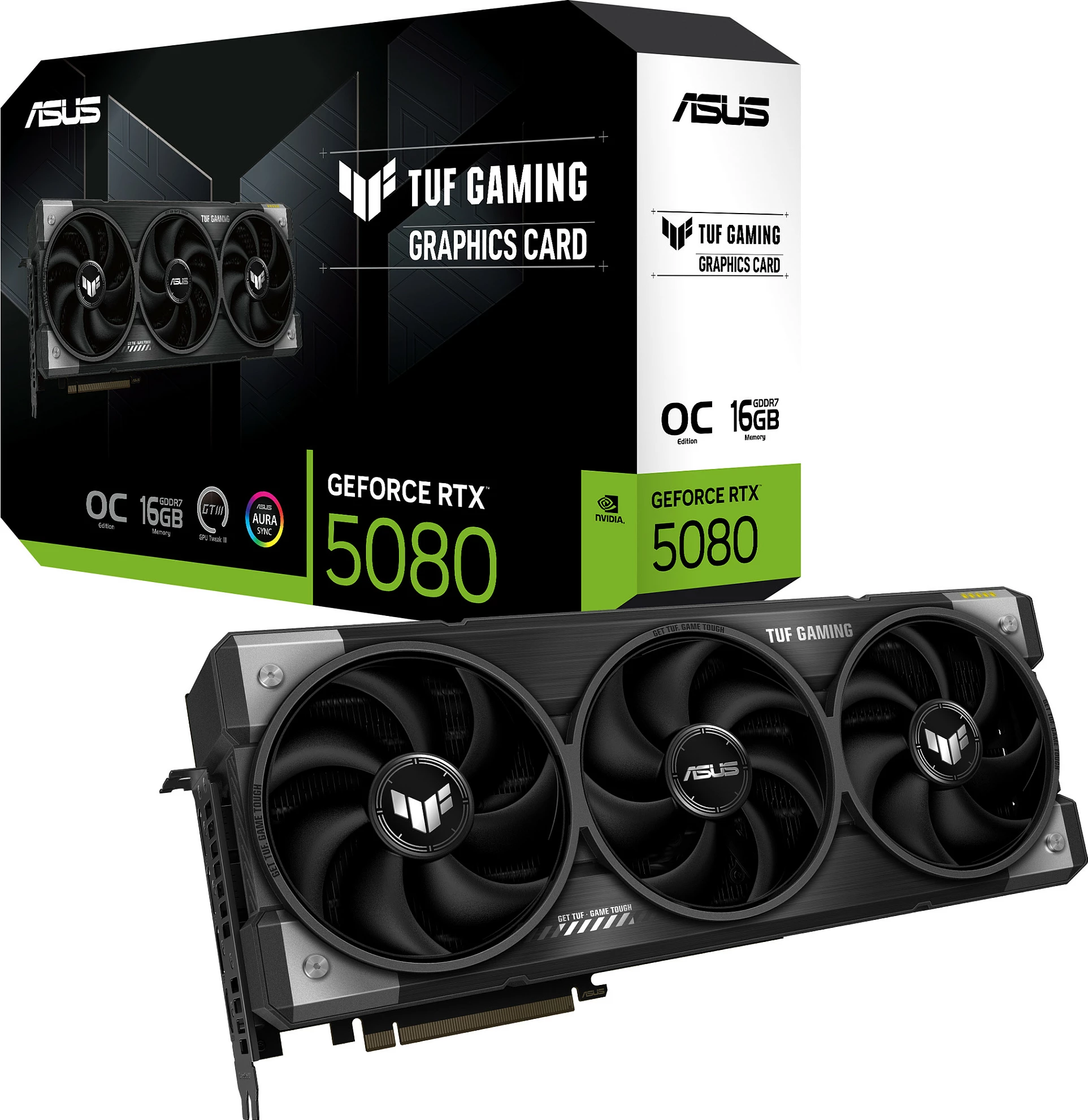 Kartelë grafike ASUS TUF Gaming TUF-RTX5080-O16G-GAMING, GeForce RTX 5080, 16 GB, GDDR7, PCI Express 5.0, Multi