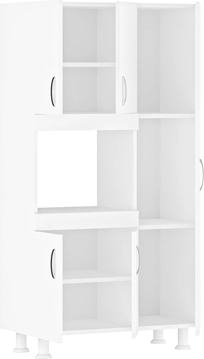 Dollap kuzhine Defne, ngjyrë e bardhë, 89x37.5x160cm