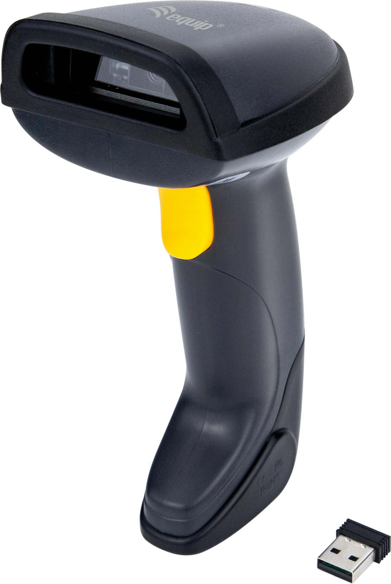 Skaner barkodi EQUIP 2D, wireless 2.4GHz, me bazë karikimi/mbajtës, i zi