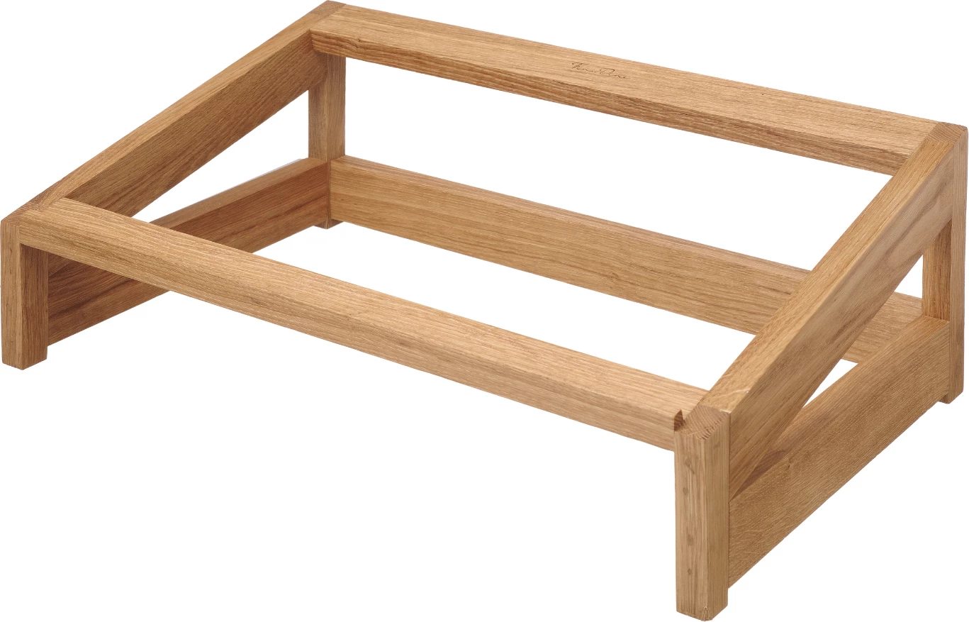 bazë e pjerrët buffet, Fine Dine, Madeira GN 1/1, dru lis, 530x325 mm, kafe