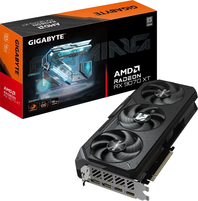 Kartelë grafike GIGABYTE Radeon RX 9070 XT GAMING OC 16GB GDDR6 PCIe 5.0, e zezë