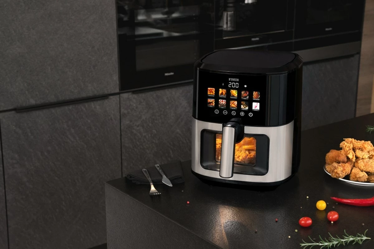 Fritezë me ajër të nxehtë N'OVEEN AF770 X-LINE, e zezë, argjendtë