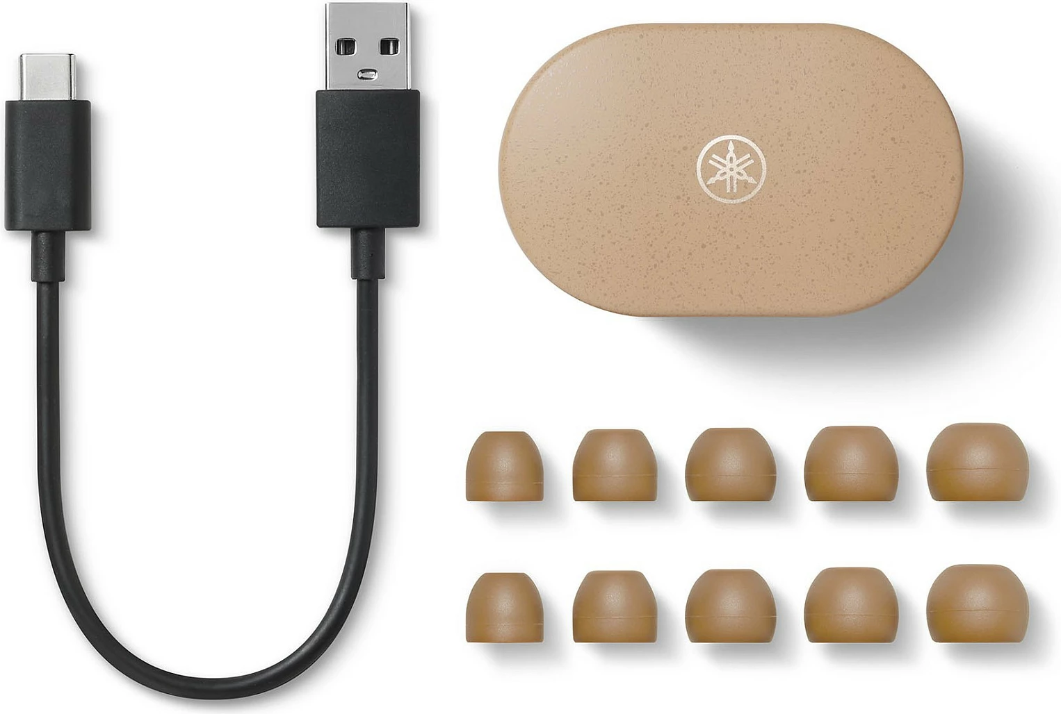 Kufje True Wireless Yamaha TW-E7B, Bluetooth 5.2, ANC, bezhë