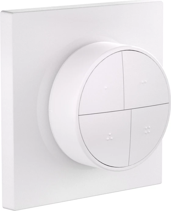 Buton inteligjent pa tela ZigBee, Sonoff, SNZB-01M, 4 taste, eWeLink-Remote, TouchLink, bateri CR2477, i bardhë