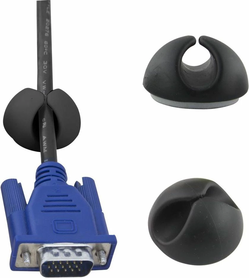 Organizer kabllosh Esperanza EBA101K, handle, deri 6 mm, set 6 copë, i zi
