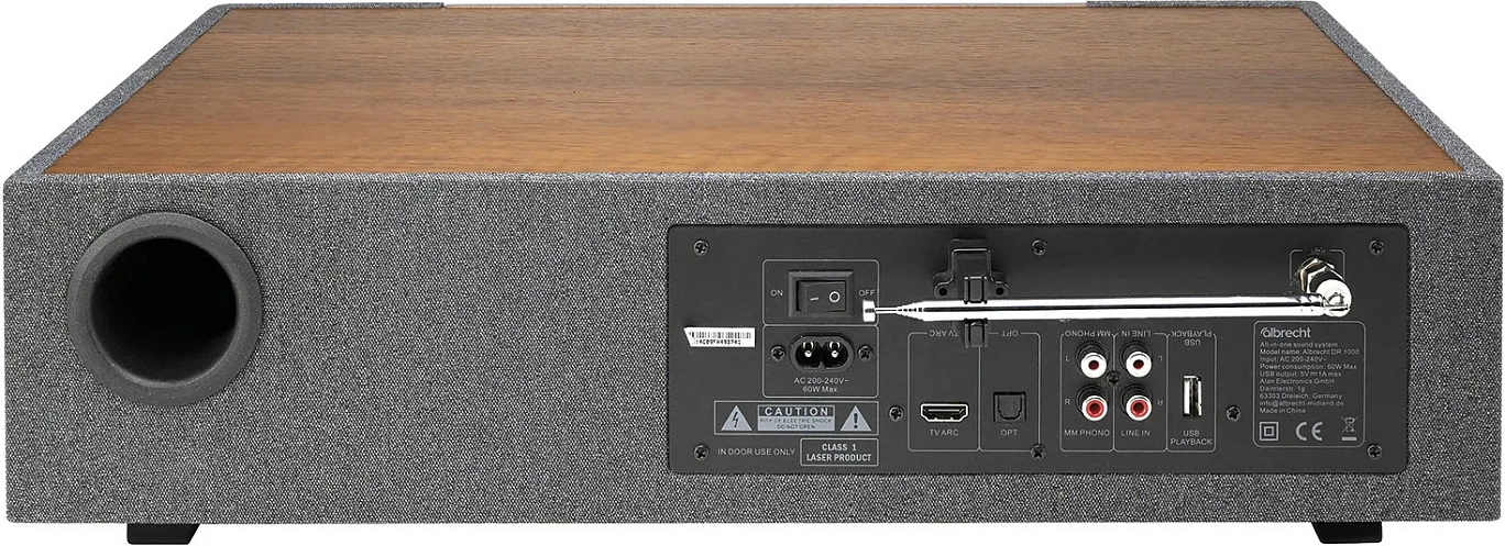 Sistem audio Albrecht DR 1000, all-in-one, dru/gri