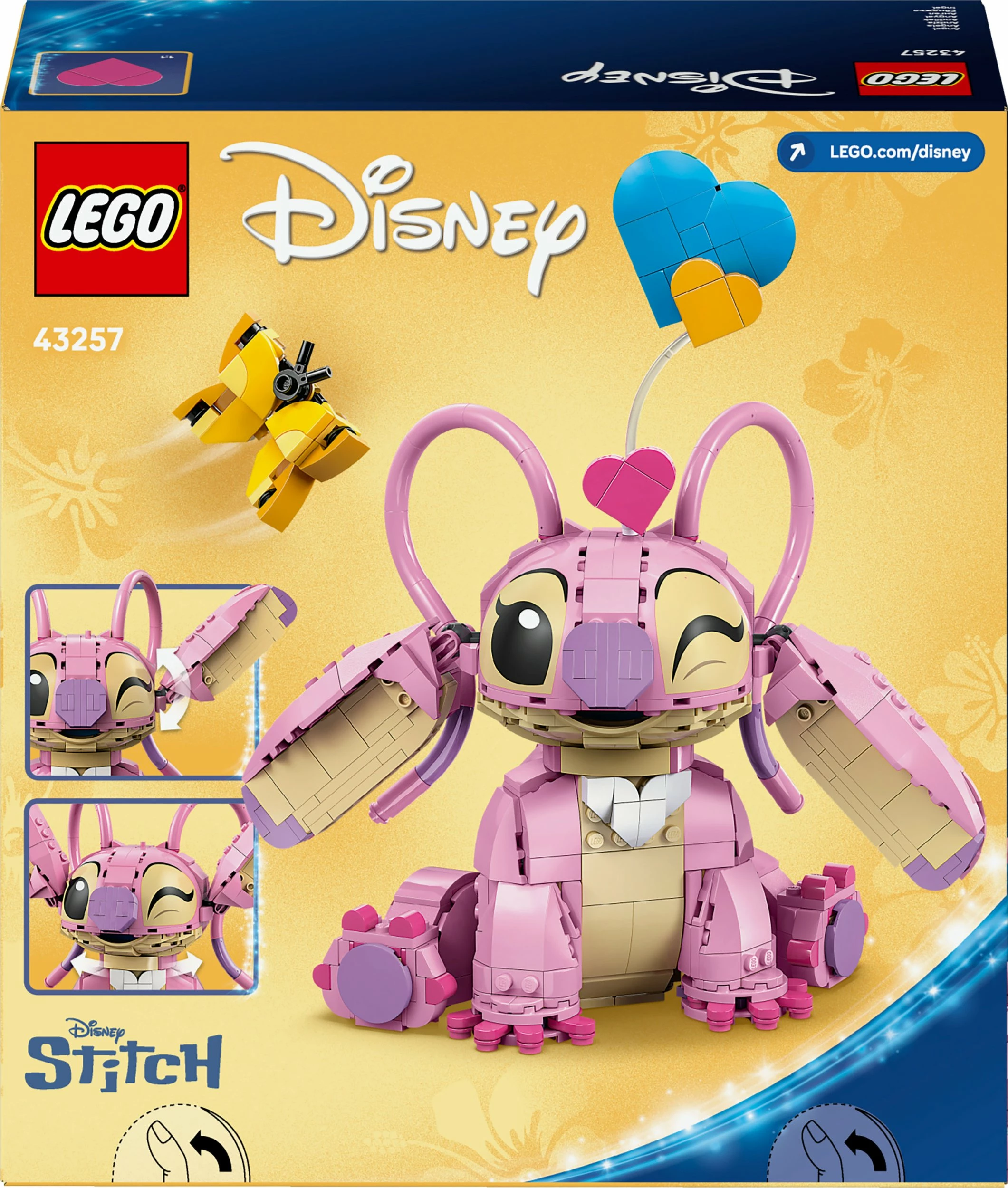 Set ndërtimi LEGO Disney Andzia Angel 43257, 784 copë, 9+, rozë