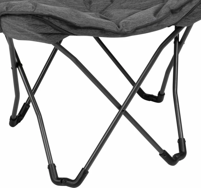 karrige kampingu BRUNNER Action Vivavita Lounger 120 kg, e palosshme, me çantë transporti, e zezë