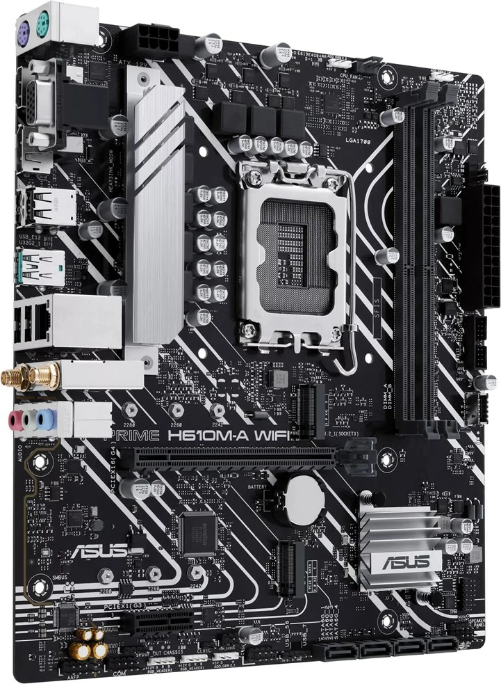 Pllakë amë ASUS PRIME H610M-A WIFI, LGA 1700, micro ATX, Wi-Fi, Bluetooth, e zezë