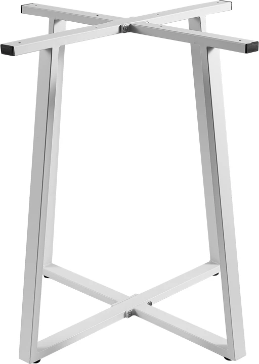 Bazë tavoline metalike, ngjyrë e bardhë, 70x70x73cm