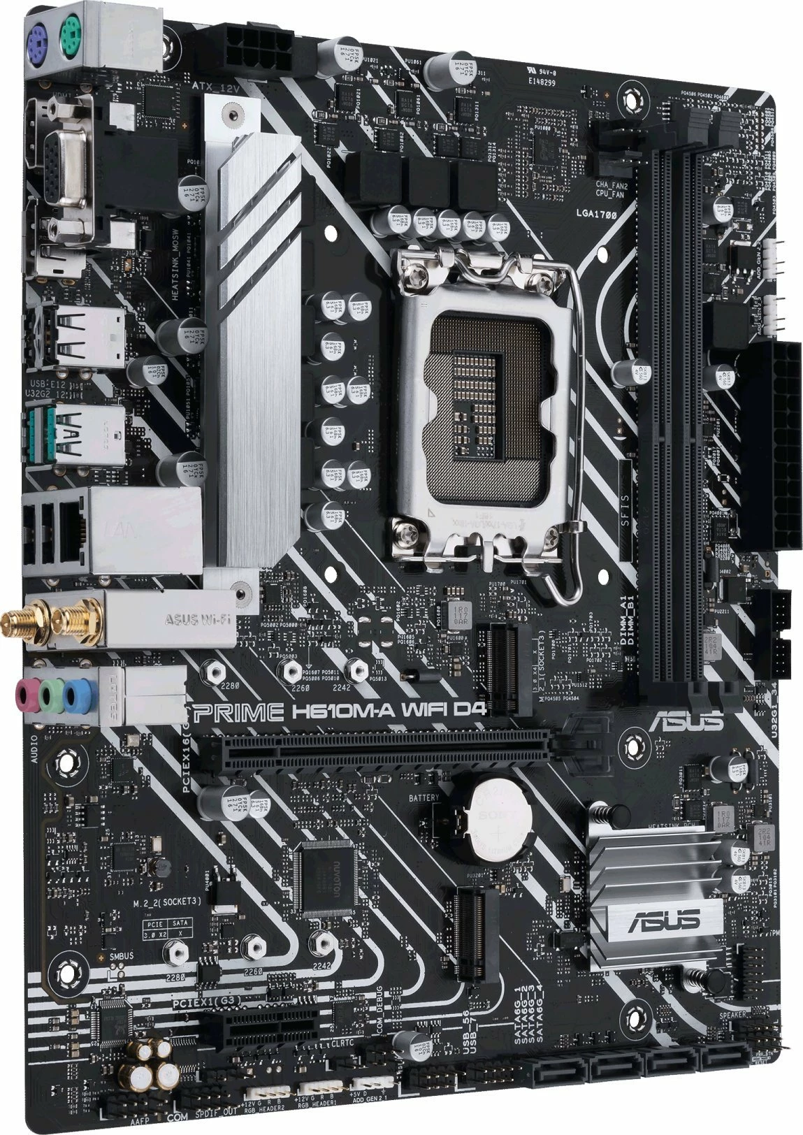 Pllakë amë Asus PRIME H610M-A WIFI D4, DDR4, Wi‑Fi 5 + Bluetooth