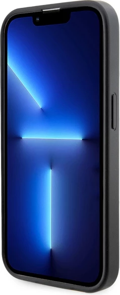 Mbështjellës Guess GUHMP14LP4RPSK për iPhone 14 Pro 6.1", hardcase, MagSafe, zi