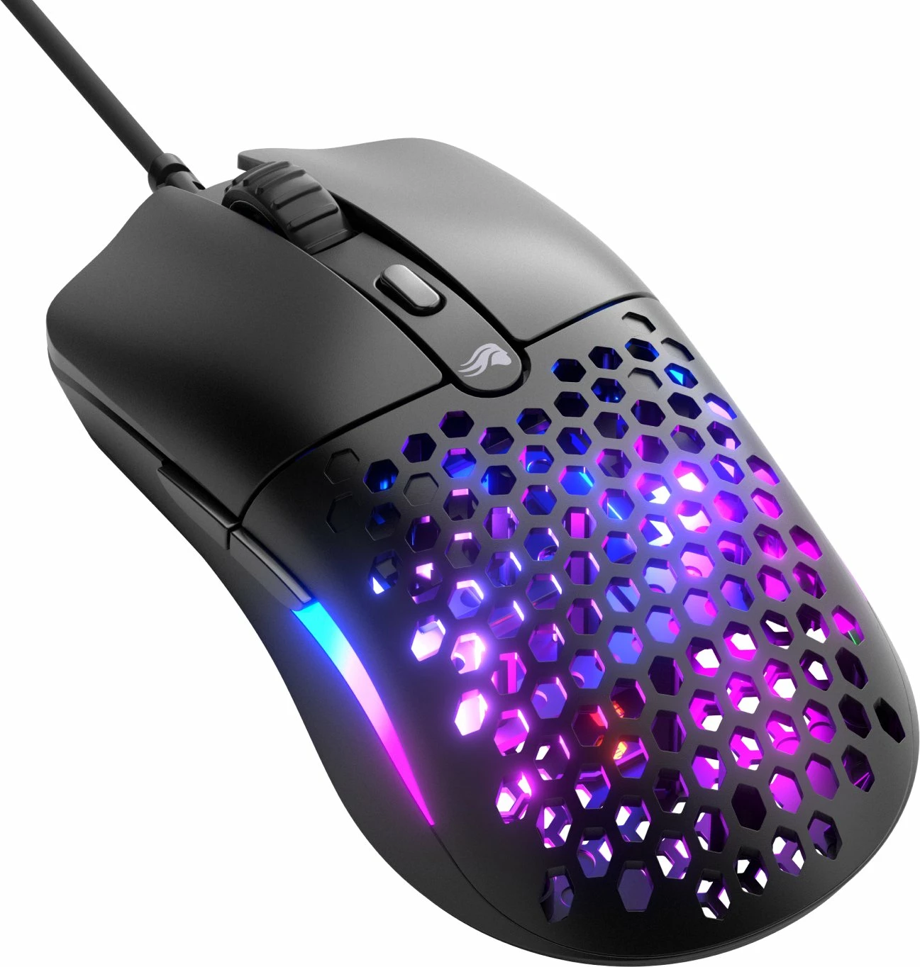 Maus gaming Glorious Model O Eternal GLO-OE-W-BLK, 12000 DPI, 6 butona, RGB, i zi