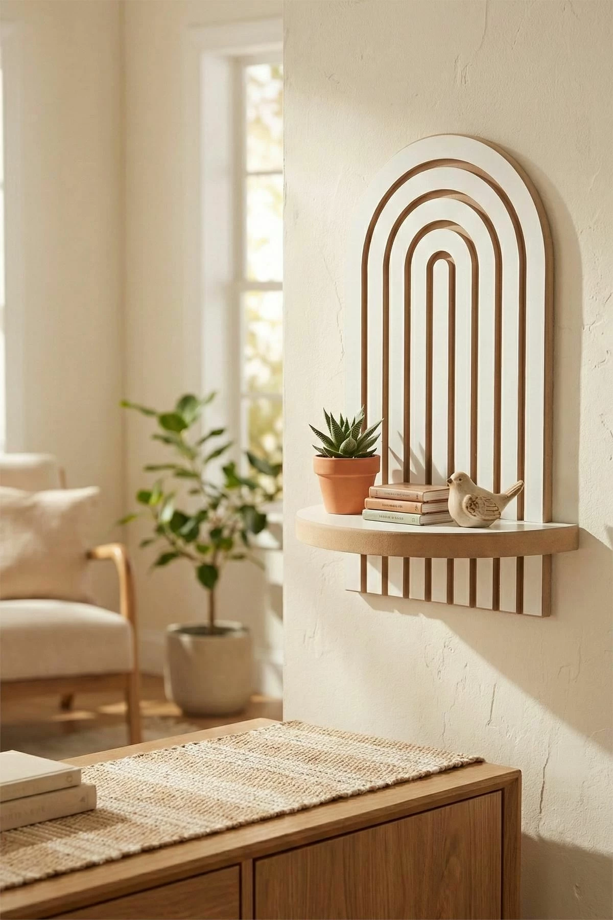 Raft muri Skye Decor, i bardhë, Artmtkwll1