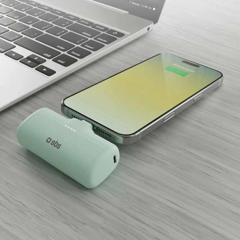 Powerbank SBS EcoPower 5000 mAh 10W, e gjelbër