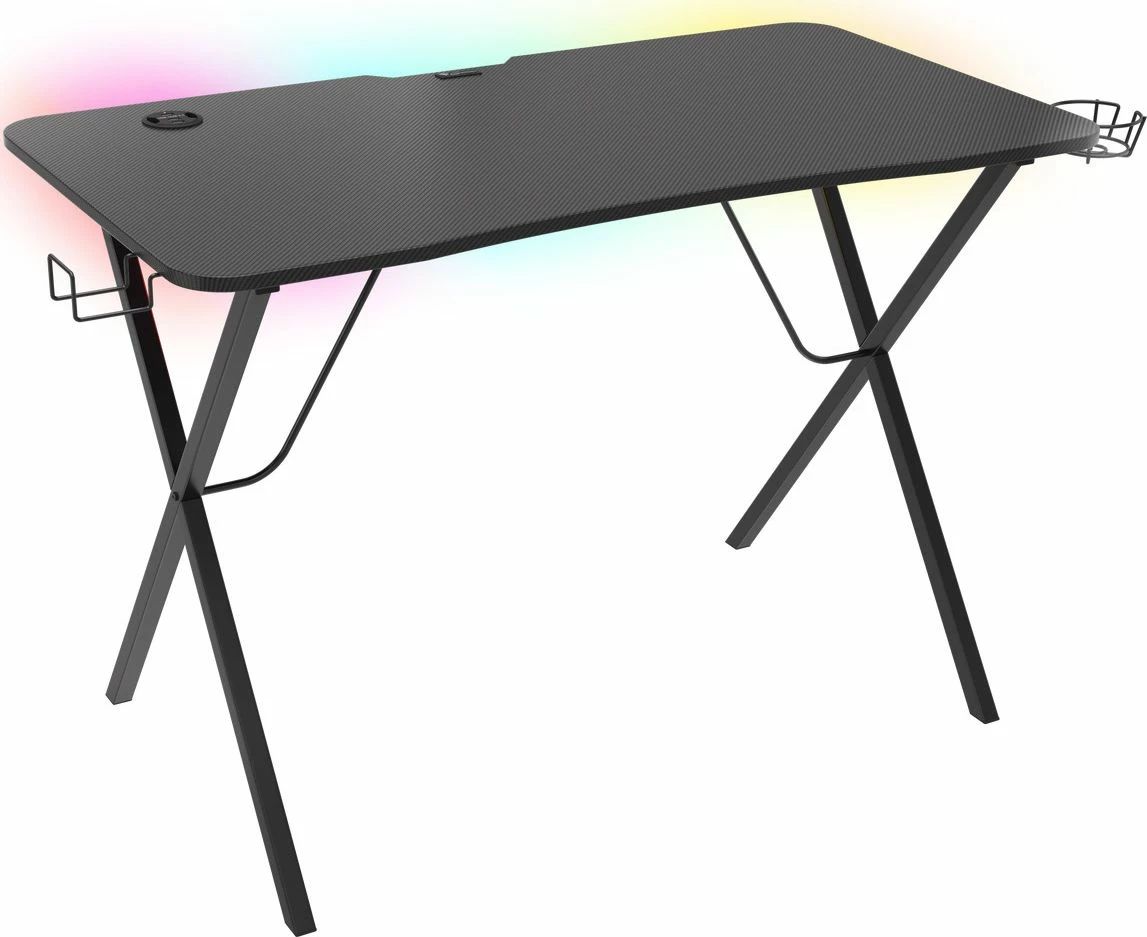 Tavolinë gaming GENESIS Holm 200 RGB 113 x 60 cm, e zezë