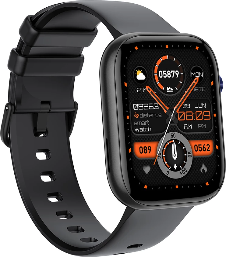 Smartwatch Moye Kronos 3 Pro 2.01\" TFT IP68 Bluetooth 5.3, e zezë, me 3 rripa 4