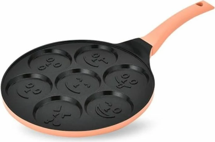 Tigan për palaçinka Maestro MR-1222-B SMILE, 26cm, portokalli/zi