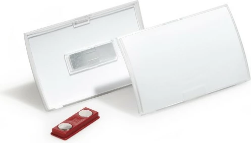 Badge Durable Click Fold, 75x40mm, 10 copë, transparent