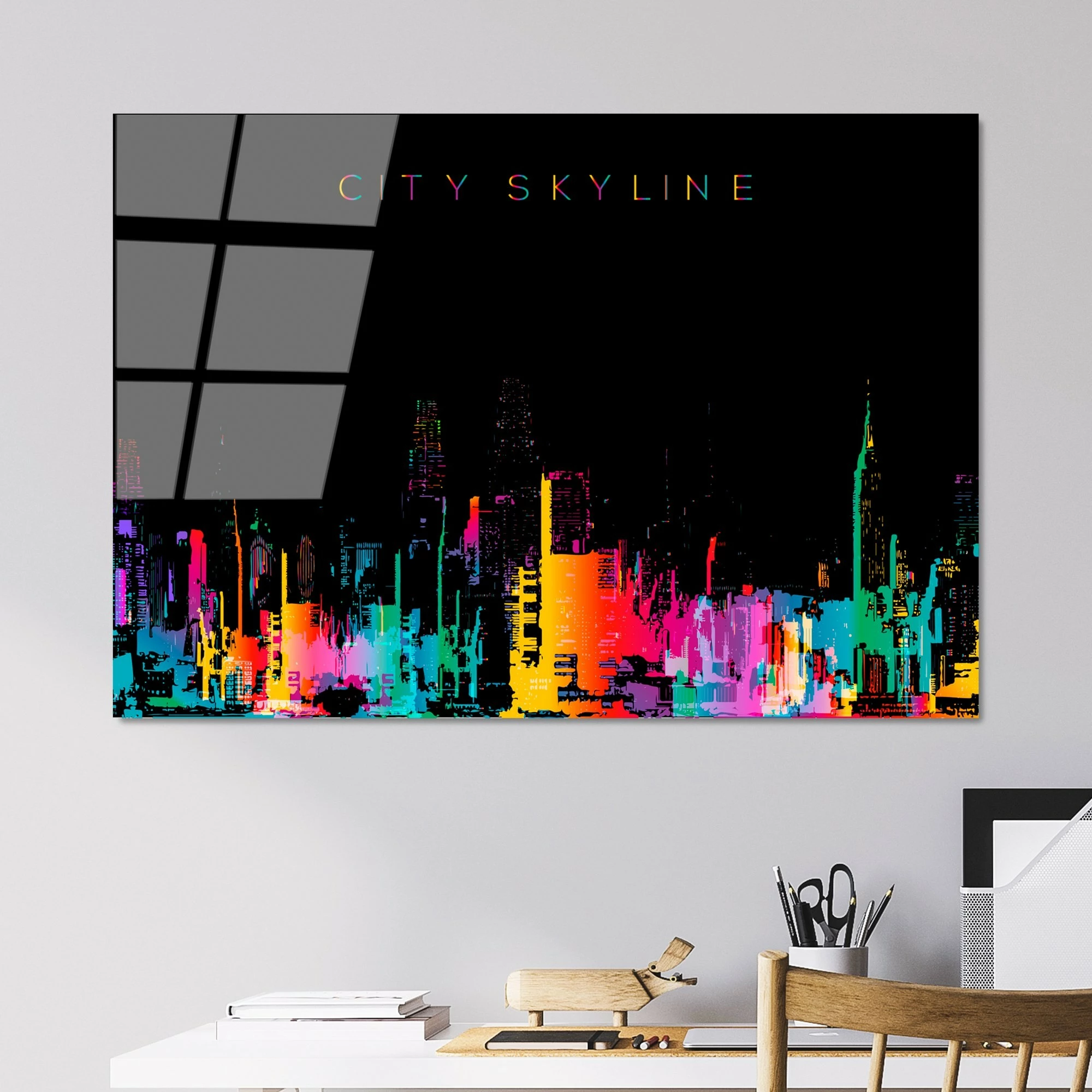 Pikturë dekorative prej xhami të temperuar, shumëngjyrëshe, UV-736, 70x100 cm