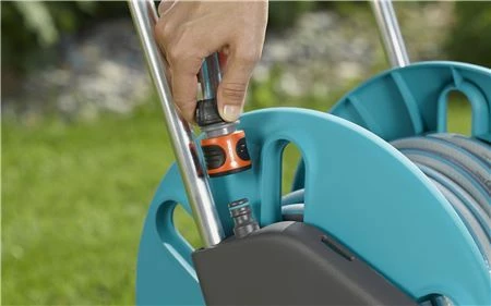 Karrocë për zorrë kopshti Gardena AquaRoll M Easy 18517-20, zorrë 20 m 13 mm, turkez