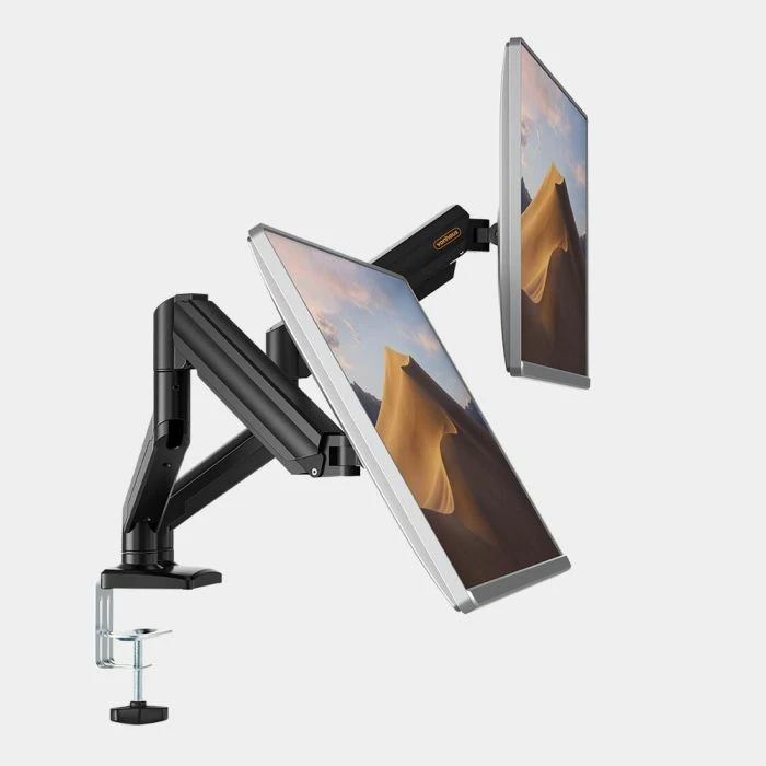 Mbajtës i dyfishtë për monitor VonHaus 3000915, gaz-spring, 10-32\", VESA 75x75/100x100, i zi