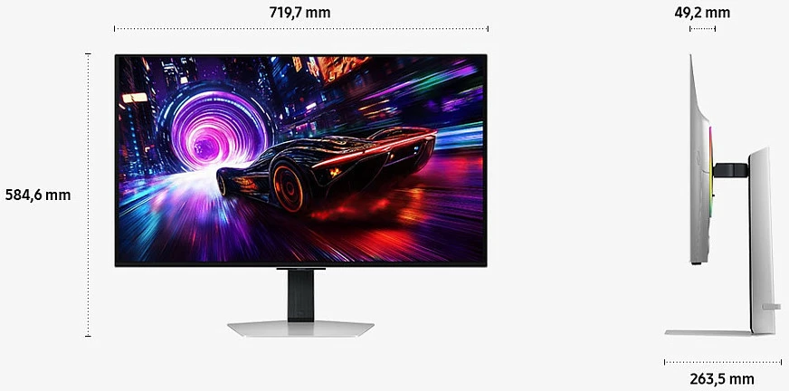 Monitor Samsung Odyssey OLED G8 S32FG814SU, 32", 4K UHD, OLED, 0.03 ms, argjendtë