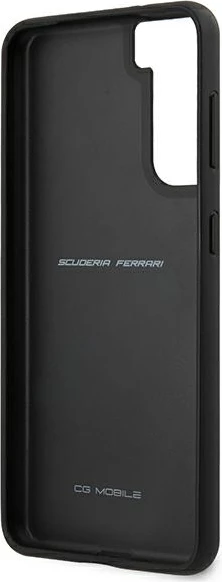 Mbështjellës Ferrari Off Track për Samsung Galaxy S21+, lëkurë natyrale, i zi