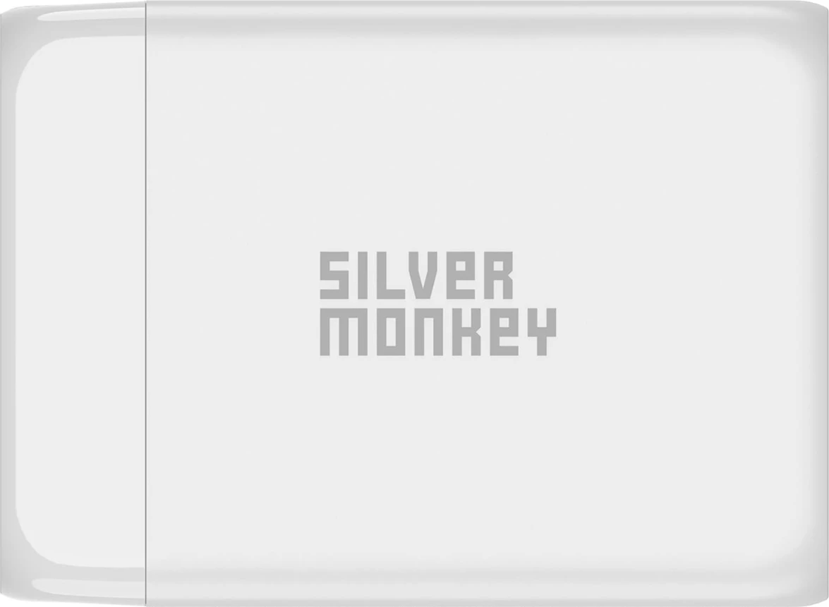 Karikues muri Silver Monkey SMA156, 200W, 3x USB-C PD, 1x USB-A QC 3.0, me kabllo të ndashme, Bardhë