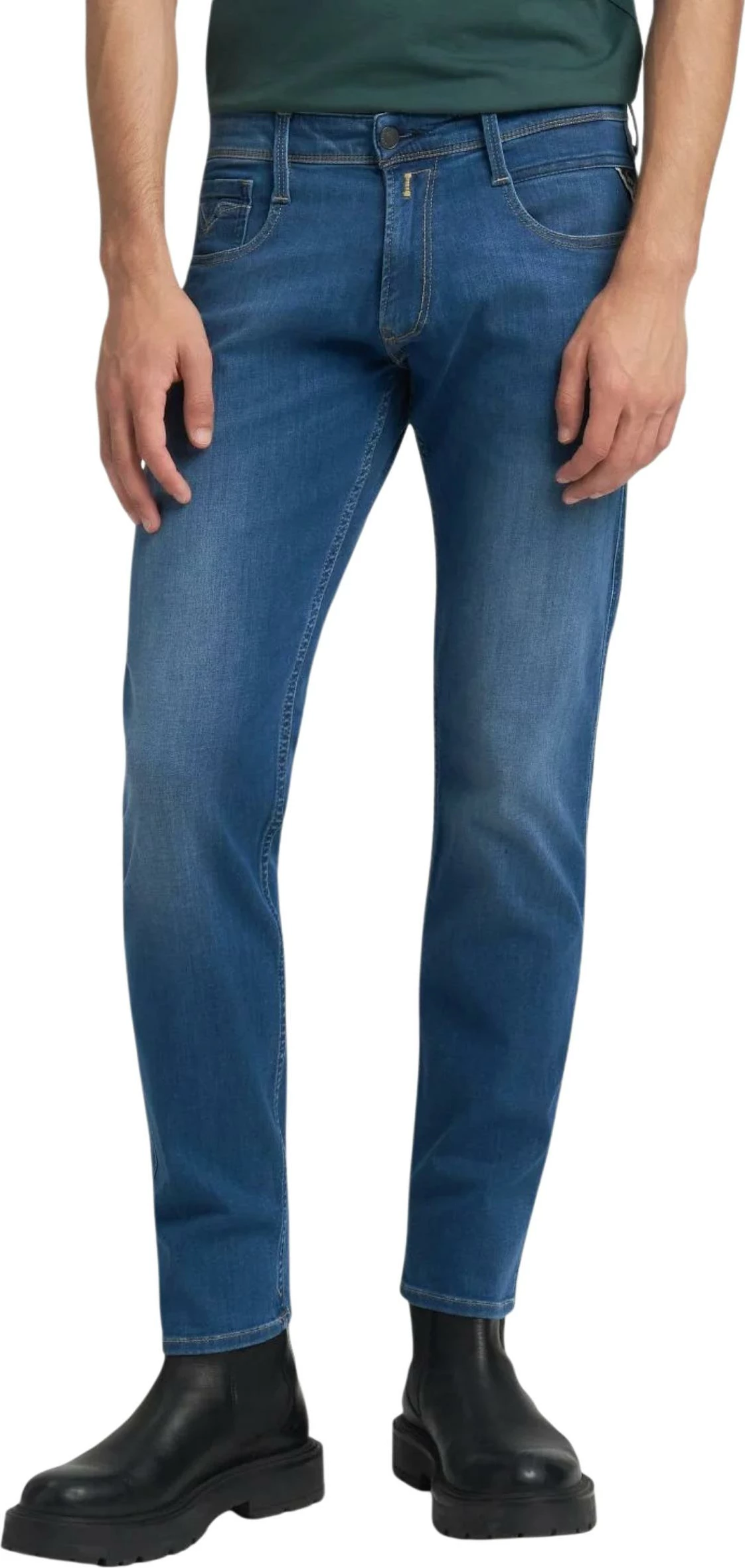 Xhinse slim fit për meshkuj Replay M914 .000.41A C33, denim blu