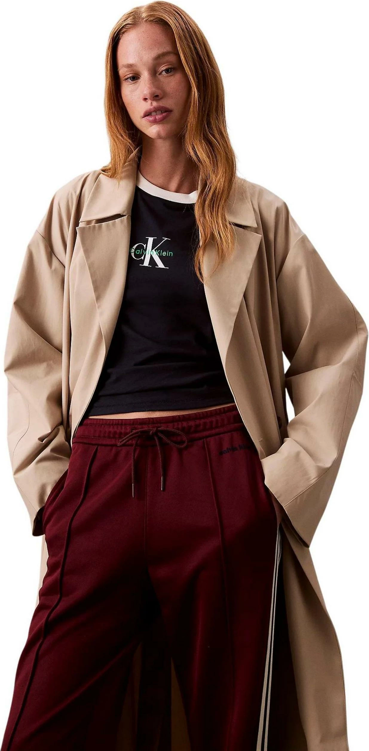 Pantallona sportive për femra Calvin Klein Jeans LV144C239G, bordeaux [Madhësia: M]