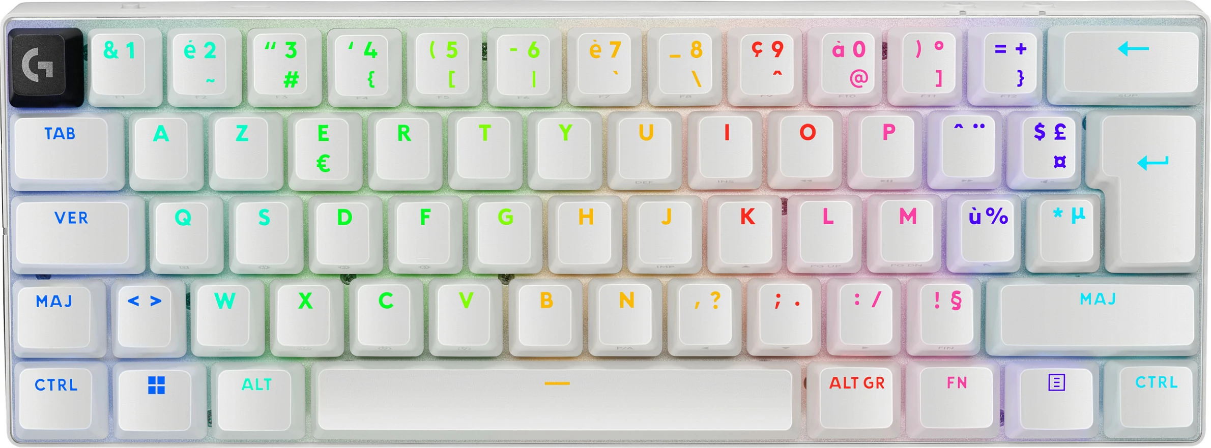 Tastierë gaming Logitech PRO X 60 TKL LIGHTSPEED, RGB, e bardhë