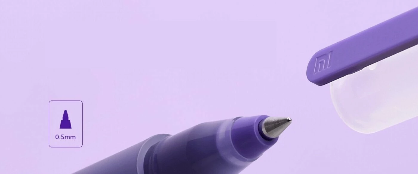 Stilolaps gel Xiaomi Mi High-capacity Ink Pen BHR8860GL 0.5 mm, set 5 copë, shumëngjyrësh