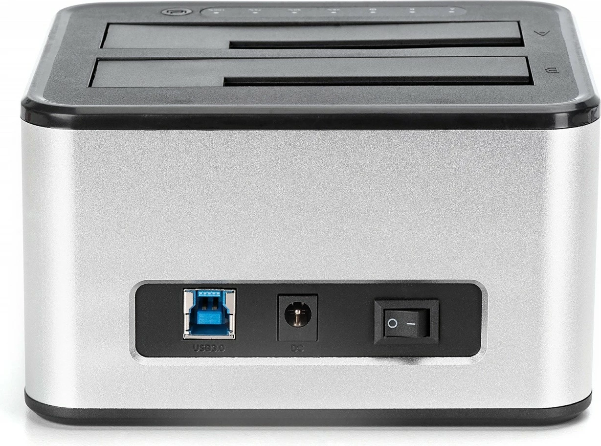 Stacion klonimi Digitus DA-71540-2 për 2x HDD/SSD 2.5"/3.5", USB 3.0, E zezë/Argjendtë