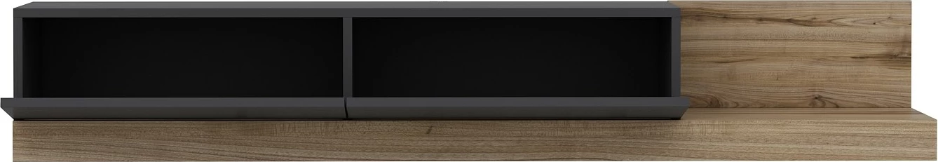 Komodë TV Skye Decor, ngjyrë antracit dhe arre, Majör
