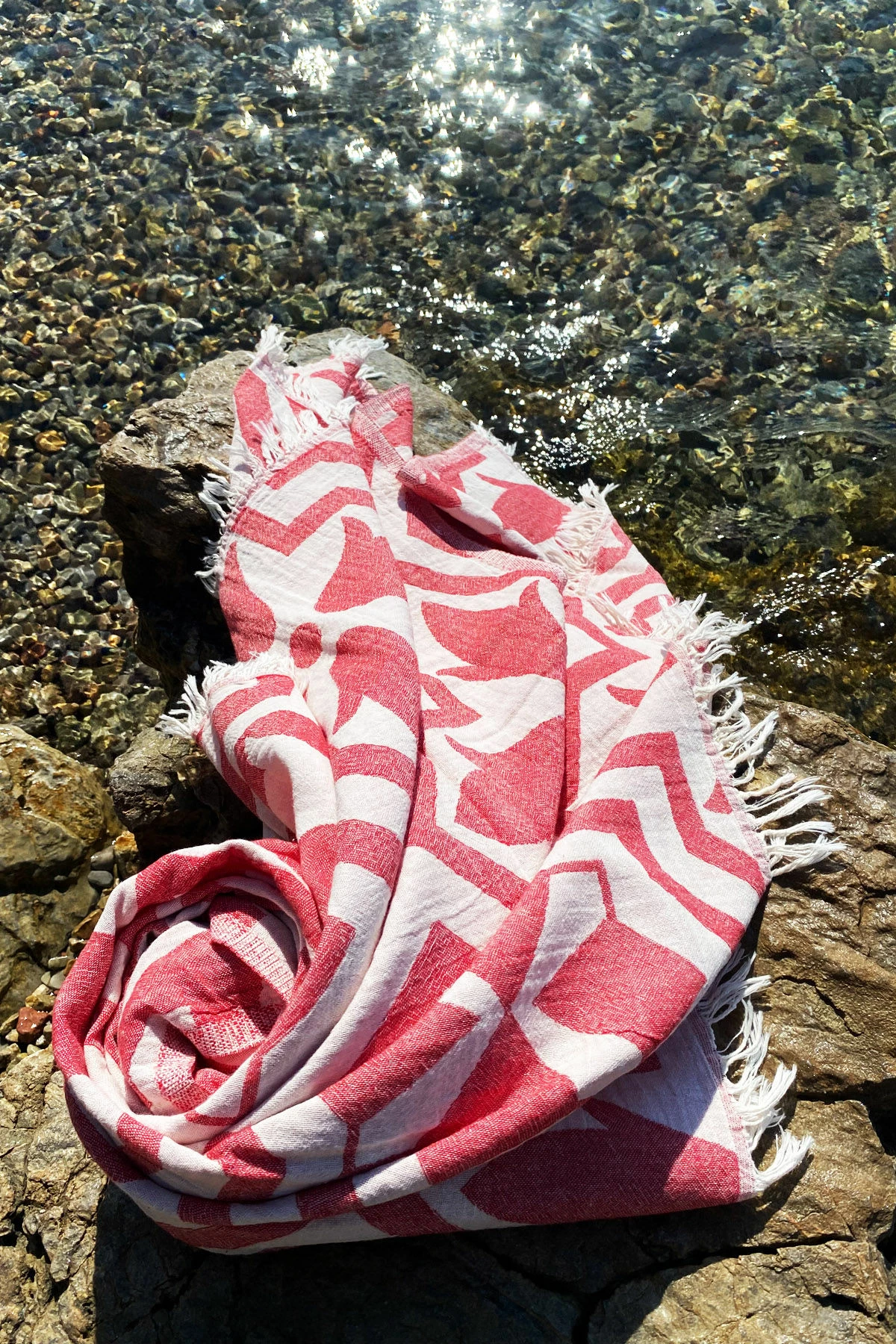 Peshqir plazhi Fouta, Mijölnir, Lalezar, ngjyrë e kuqe