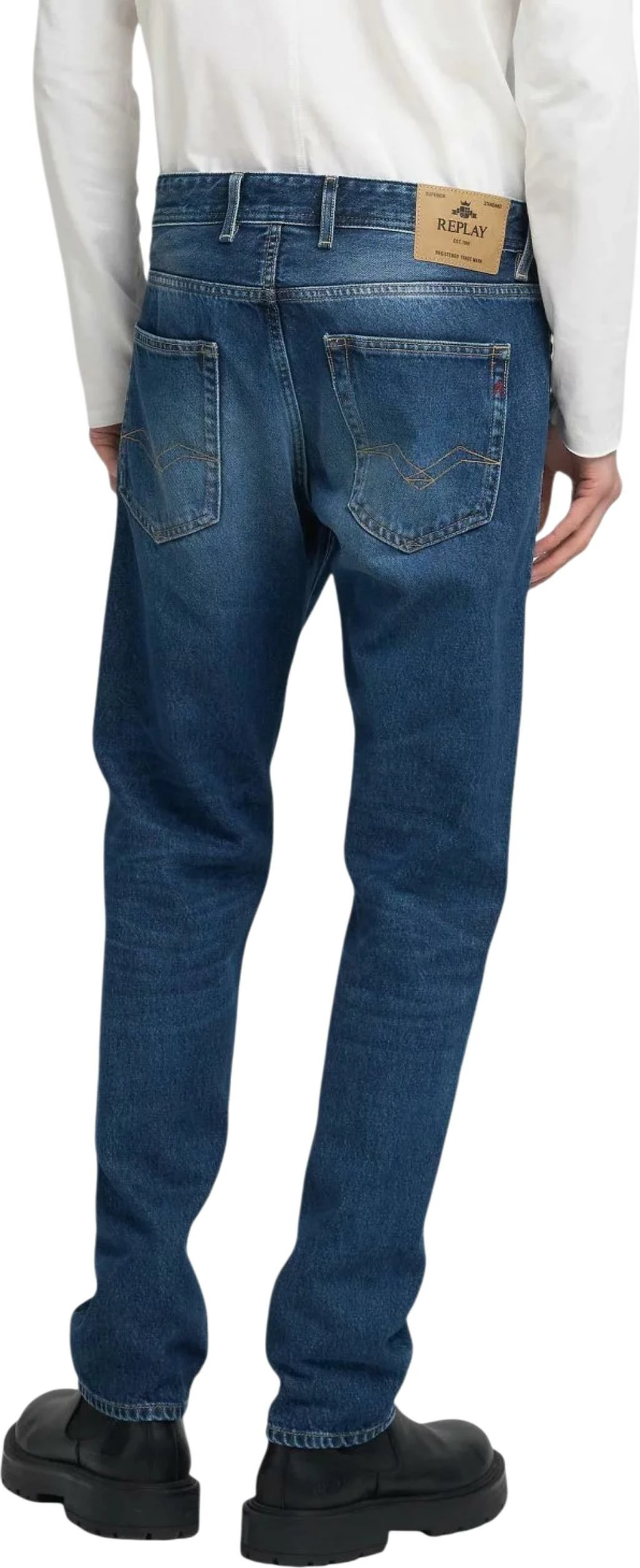 Xhinse për meshkuj Replay Straight MA972 .000.886 0C1, denim i errët [Madhësia: W38 L32]
