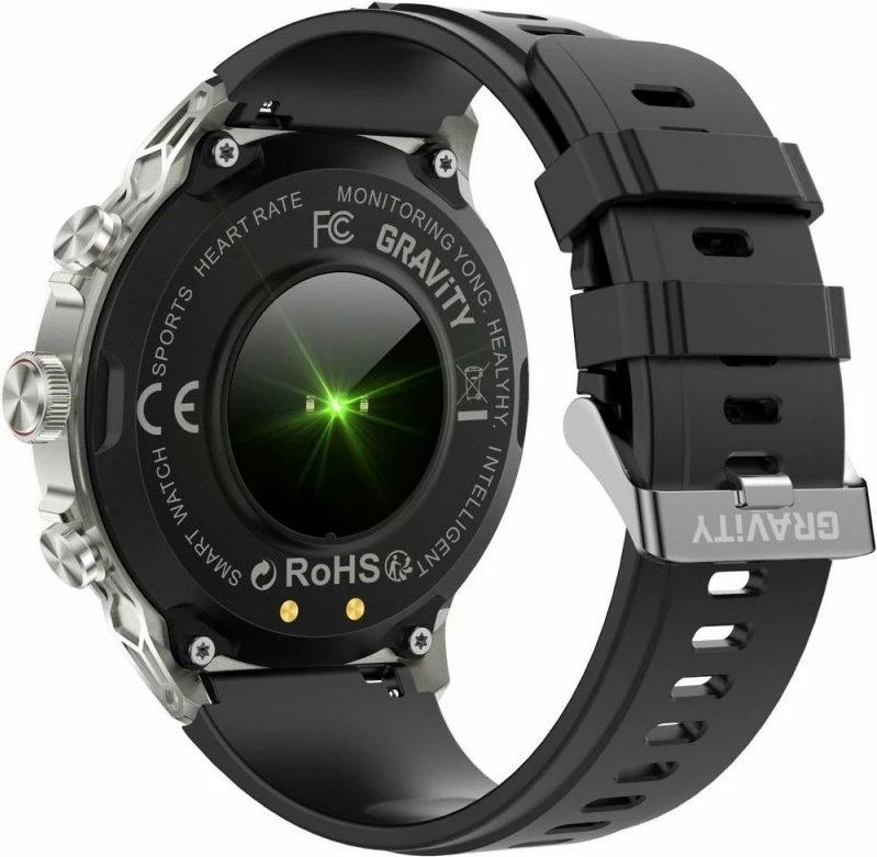 Smartwatch Gravity GT41-3, rrip i argjendtë + byzylyk