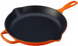 Tigan i rrumbullakët Le Creuset 20182230900422, gize, smalt, 26.9cm, i zi/kuq