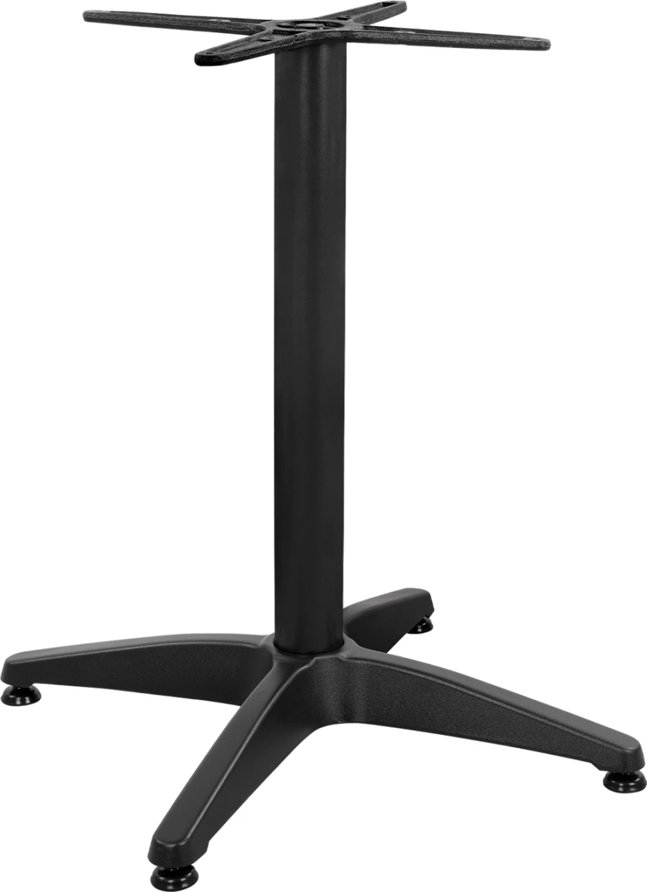 Bazë alumini për tavolinë, 4 këmbë, 65x65x70 cm, me kryq 48x48 cm, FH448.03, ngjyrë e zezë