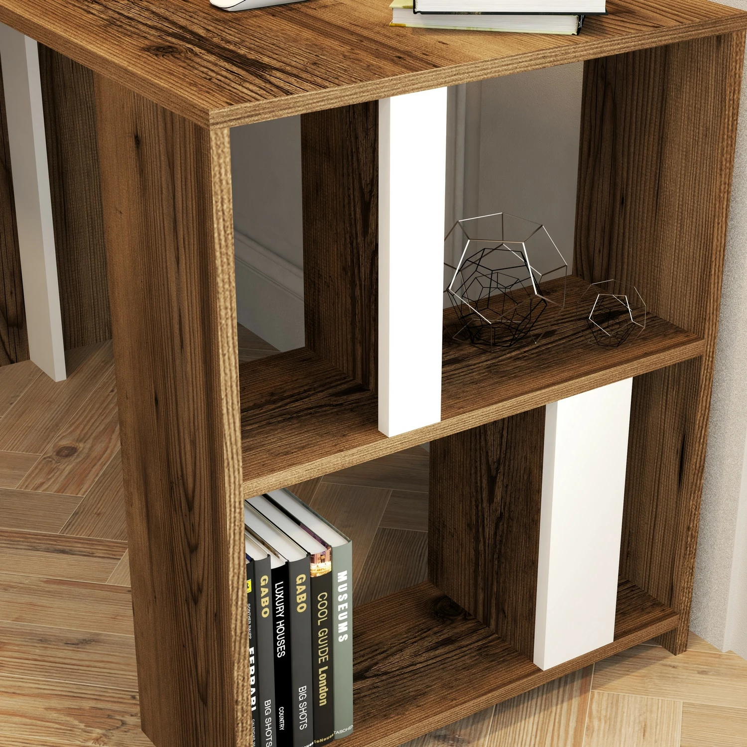 Tavolinë pune Hanah Home, Lima, ngjyrë arre dhe e bardhë