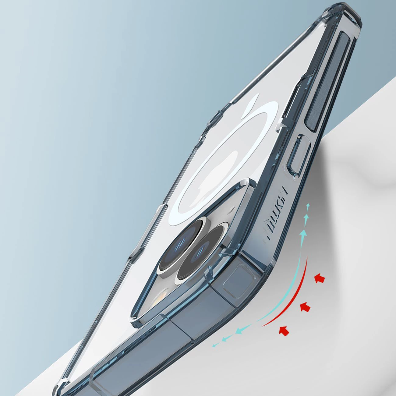 Mbështjellës Nillkin Nature Pro për iPhone 14 Plus, MagSafe, Transparent/Blé