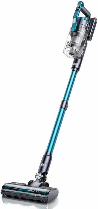 Fshesë me korent pa kabllo Honiture/Buture VC60 450W, 38000Pa, OLED, 1.5L, HEPA, deri 55min, set me aksesorë, blu/turkeze