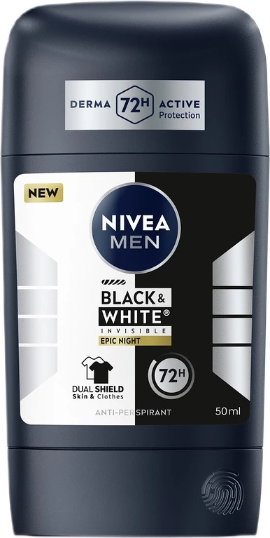 Deodorant stick për meshkuj Nivea Men Black&White Invisible Epic Night 50ml
