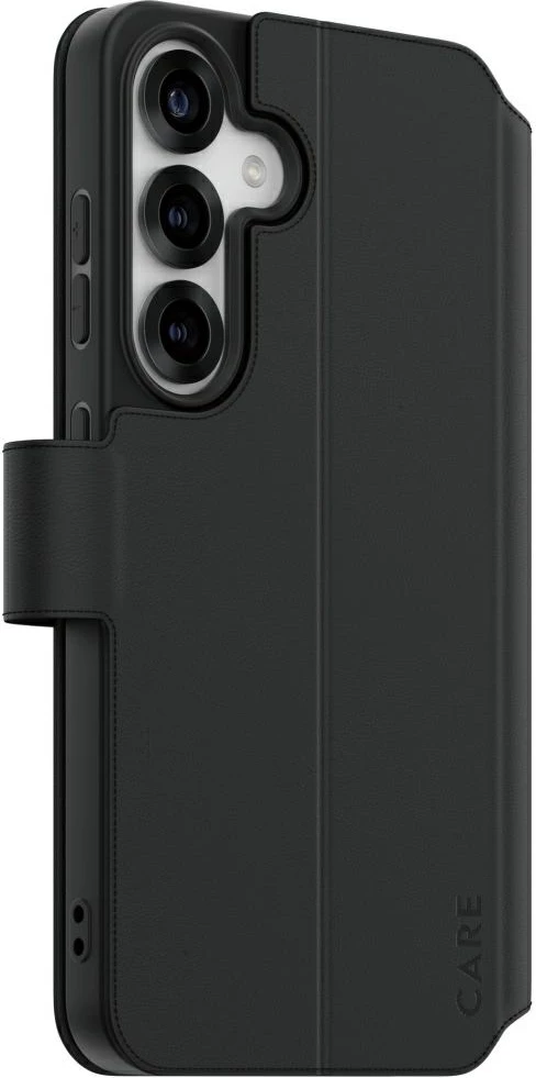 Mbështjellës PanzerGlass CARE wallet me kickstand për Samsung Galaxy S25, Zi