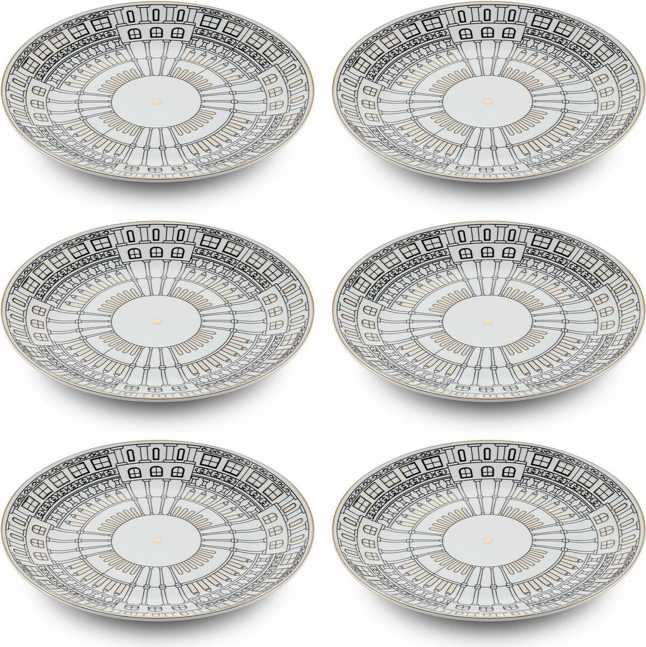 Set pjatash për ëmbëlsira (6 copë), Hermia, DNR0079