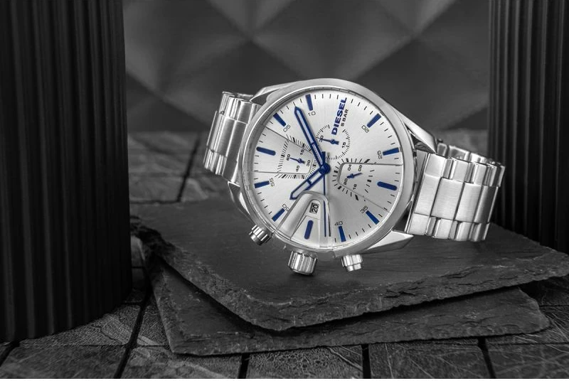 Orë dore për meshkuj Diesel, argjend